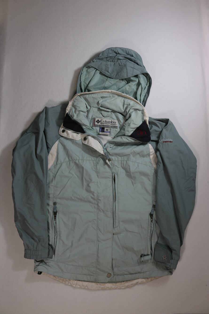 Columbia Vertex Womens Small Ski Jacket Core Interchange Blue Green Winter Coat